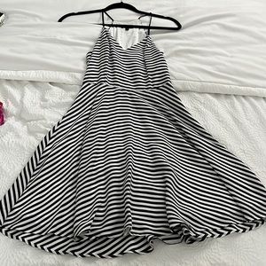 Express Black & White Skater Dress